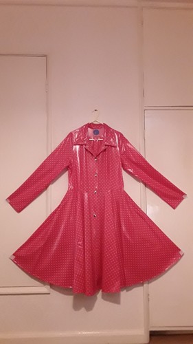 New pvc vinyl raincoat red - new.,