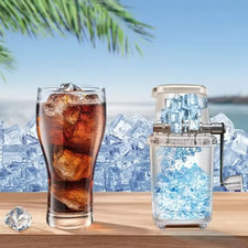 Ice Crusher Manual Rotary Crushed Smoothies Ice Crusher Machine for Home Kitchen