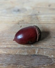 Vintage Large Wooden Acorn
