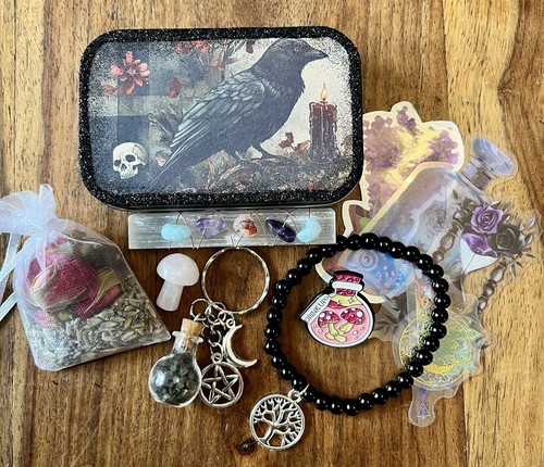 Witch goodie tin - goodie, tin/witch