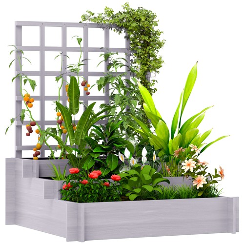 Outsunny tier wooden garden - tier,