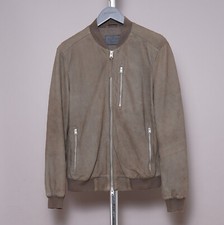 ALL SAINTS Leather Jacket SMALL Mens Bomber STONES Rare Celebrity Biker Grail S