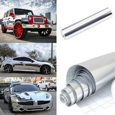 silver Mirror Vinyl Wrap Film Sticker Sheet Bubble Free for Van