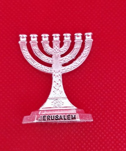 Mini silver jerusalem candle - silver,