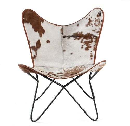 Butterfly chair set - 2, cowhide