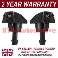 PAIR UNIVERSAL WINDSCREEN WASHER HEADLAMP TWIN JET STRAIGHT INLET PUSH FIT WWY12
