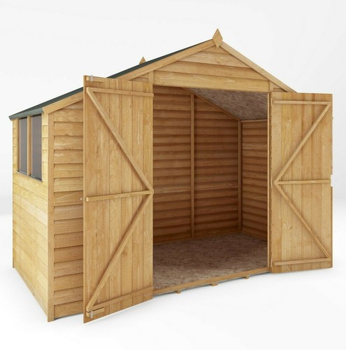 10x5 wooden garden shed double - wooden,