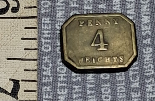 Brass vintage penny - 4,