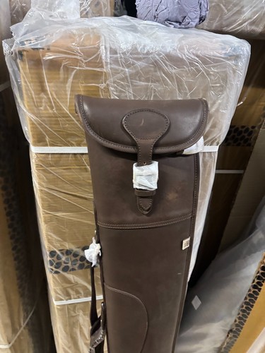 Devonshire leather gun slip - leather, up