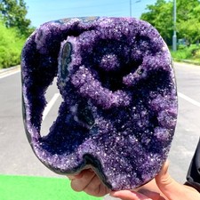8.47LB  Natural Amethyst geode quartz cluster crystal specimen Healing