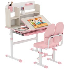 HOMCOM Kids Desk and Chair Set