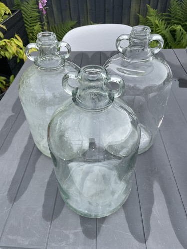 Vintage clear glass demijohn - 3,