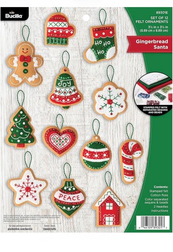 Bucilla gingerbread santa felt - gingerbread,