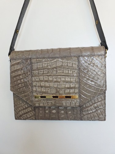 Vintage 80s genuine crocodile - genuine,