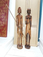 A PAIR OF HUGE VINTAGE  MAASAI
