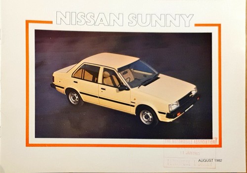 Nissan sunny b11 brochure - brochure, 1982