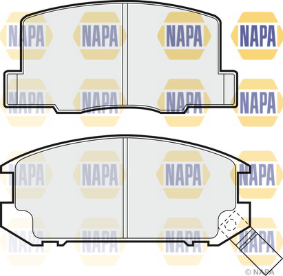Brake pads set - rear, napa
