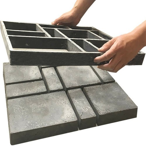 Rectangular garden paving - garden,