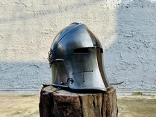 Medieval Barbute Helmet Role