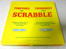 VINTAGE SCRABBLE TURNTABLE - SPEARS GAMES - BOXED - EXCELLENT