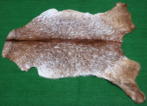Luxury goat hide rug - hide, on