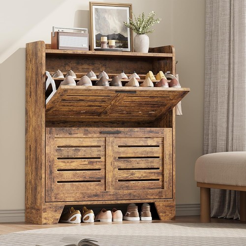 Farmhouse shoe storage cabinet - shoe,