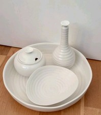 4 X SOPHIE CONRAN PORTMEIRION LARGE SERVING BOWL, DISH , SUGAR ,  OIL OR VINEGAR