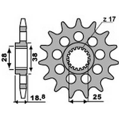 Pbr chain sprocket 525 - chain,