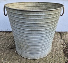Large Galvanised Metal Round