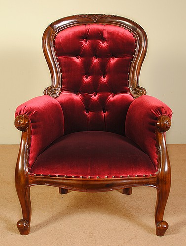 Button tufted armchair - tufted,
