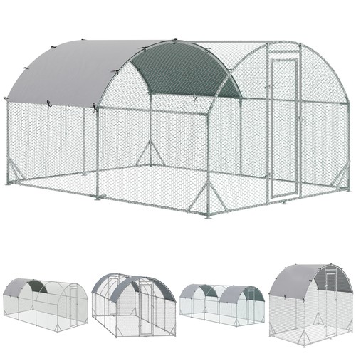 Pawhut metal chicken coop - metal,