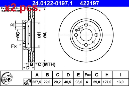 Pcs front brake disc - front,