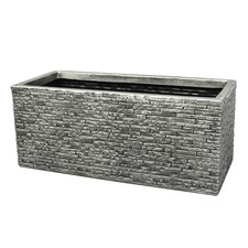 Strata Slate Trough Planter, Pewter - 60cm