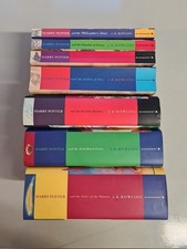 Harry Potter Set Of 7, 4 Paperback & 3 First Edition Hardback Rare