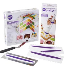 CHECKERBOARD WILTON CAKE PAN MAKING SET DESSERT DECORATOR PLUS