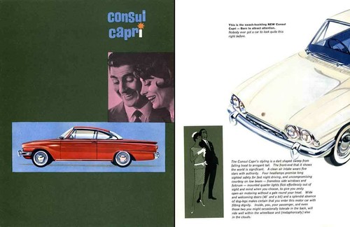 Ford consul capri - consul, (c1961)