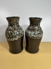 Pair West German Pottery Vases