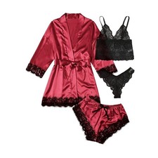 Women's Silk Pajama Set with