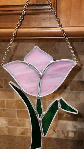 Tulip flower slag - tulip-flower, stained