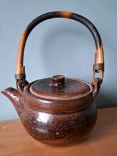 Handcrafted  Clay Teapot with Bamboo Handle