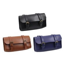 Bike Handlebar Bag PU Leather Small Retro Professional Bicycle Front Bag