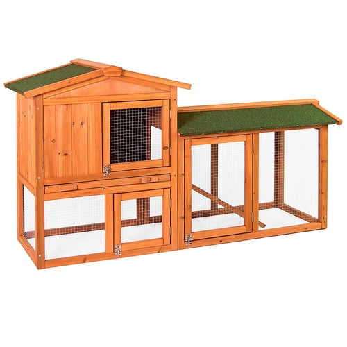Sale double wooden pet hutch - double,