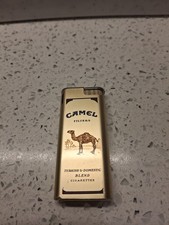 Vintage Camel Lighter Gas Filled Metal Marked Lucky Working (L)