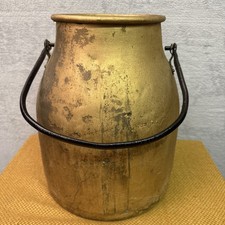 Vintage Farm Rustic Metal Milk Churn with Carrying Handle - 35cm x 30cm x 20cm