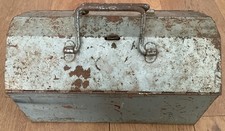 Vintage Blue Metal Tool Box 