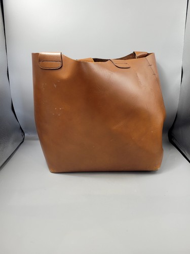Vtg zara buffalo leather tote - vtg,