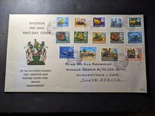 1966 Southern Rhodesia Souvenir First Day Cover FDC Salisbury to South Africa