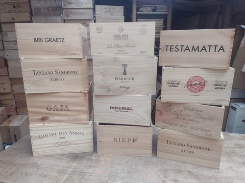 Wooden wine box crate - box,