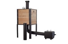 WOODEN SMOKER SMOKEHOUSE with chimney- Garden BBQ - Fish + Meat + Cheese