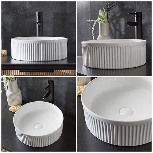 Modern white ceramic round - ceramic,
